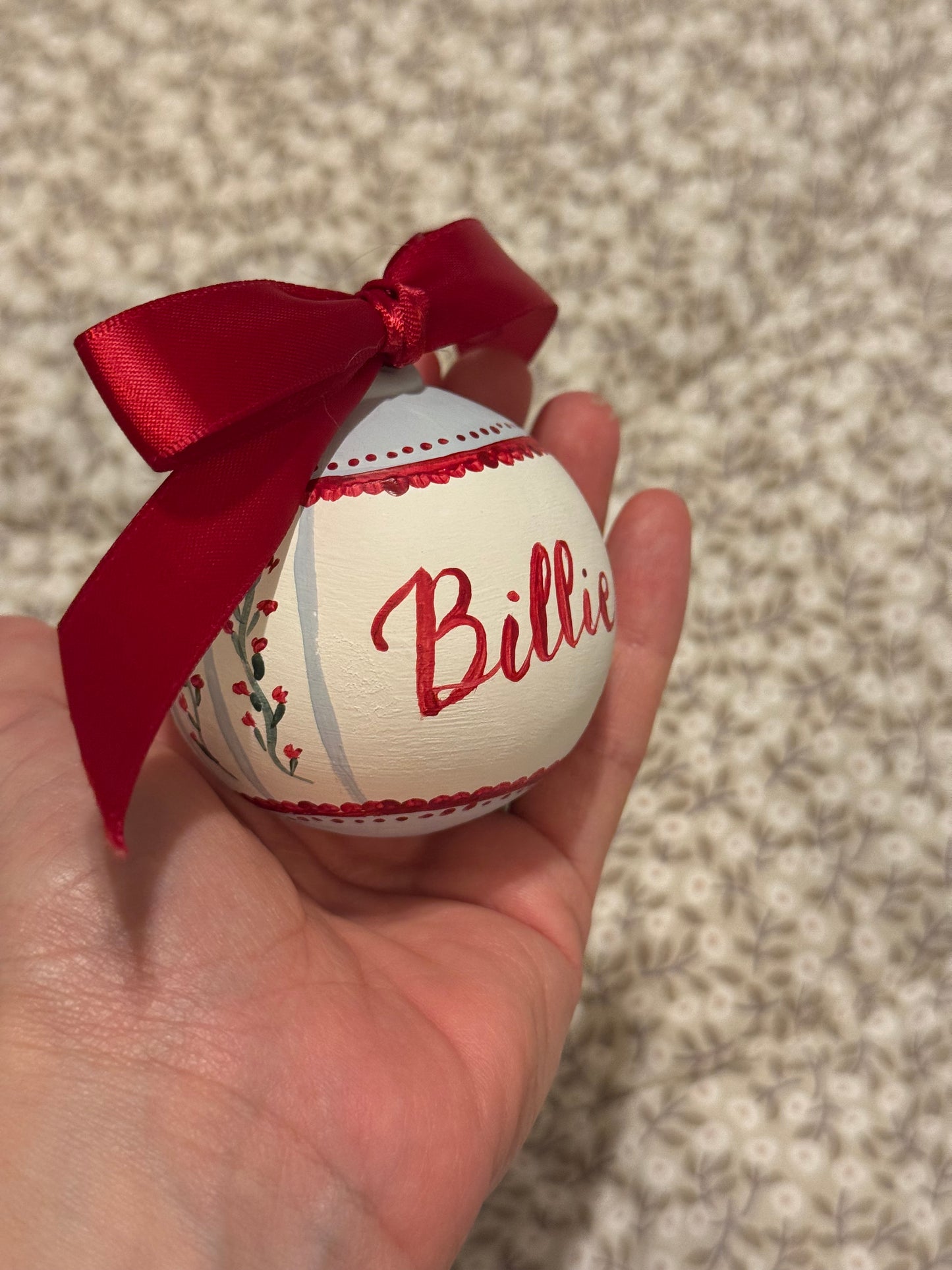 PERSONALISED CHRISTMAS BAUBLE (2025) - Hand Painted