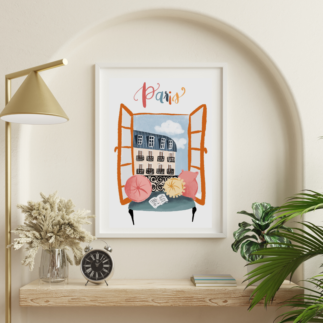 PARIS WINDOW, Art Print