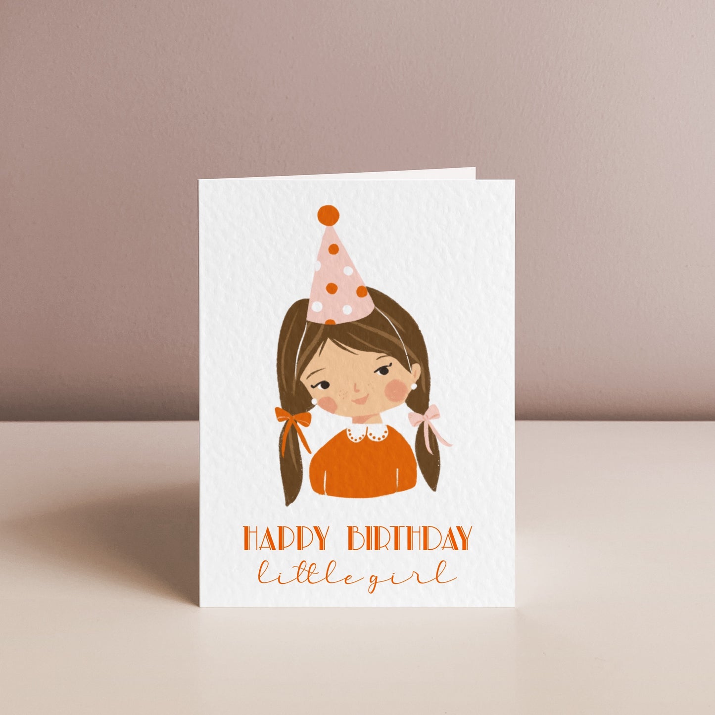 LITTLE GIRL, Personalised Birthday Card