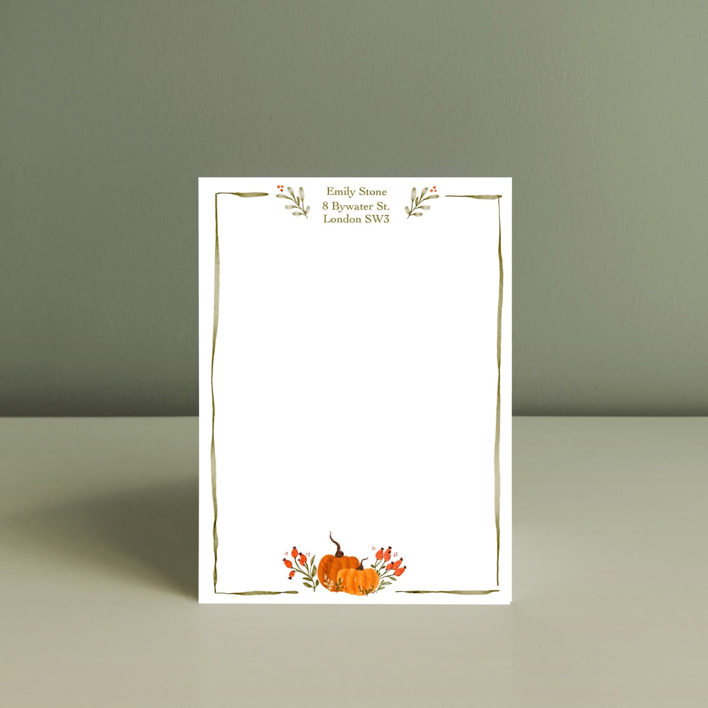PUMPKINS, Personalised Writing Paper Set