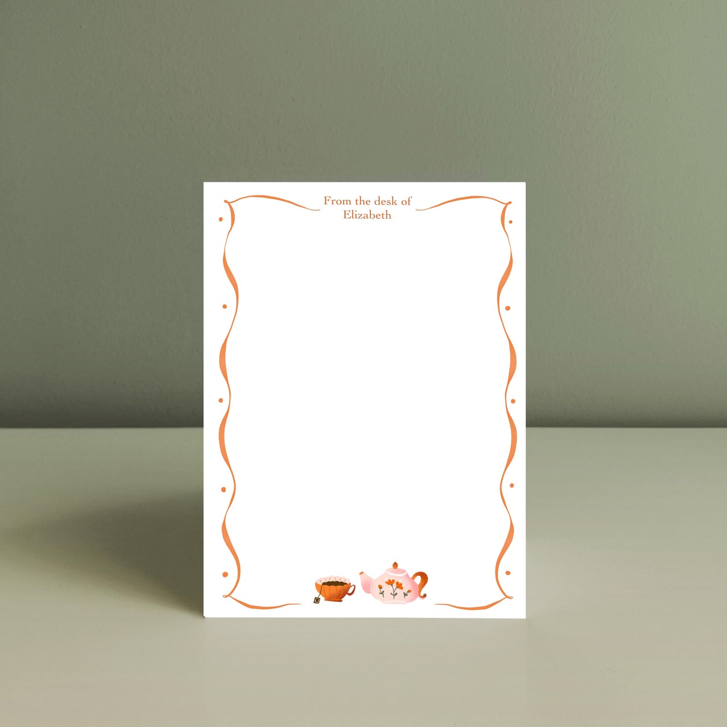 TEA TIME, Personalised Writing Paper Set