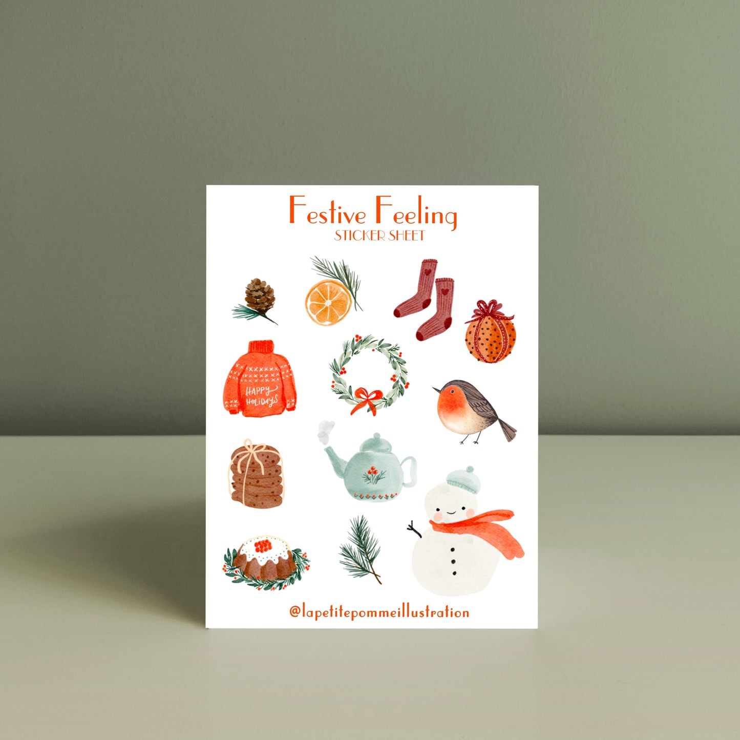 FESTIVE FEELING, Christmas Sticker Sheet