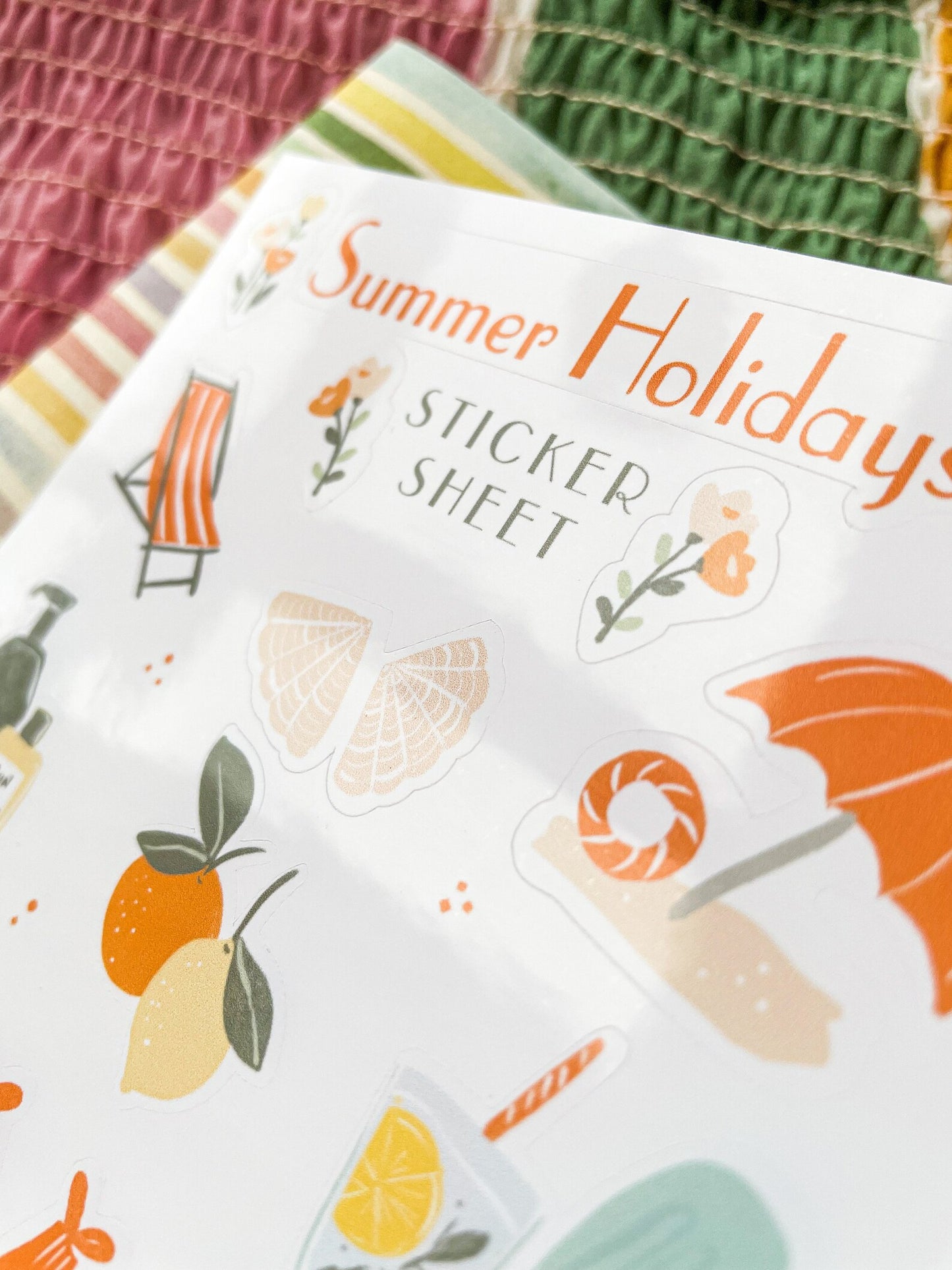 SUMMER HOLIDAYS, Sticker Sheet
