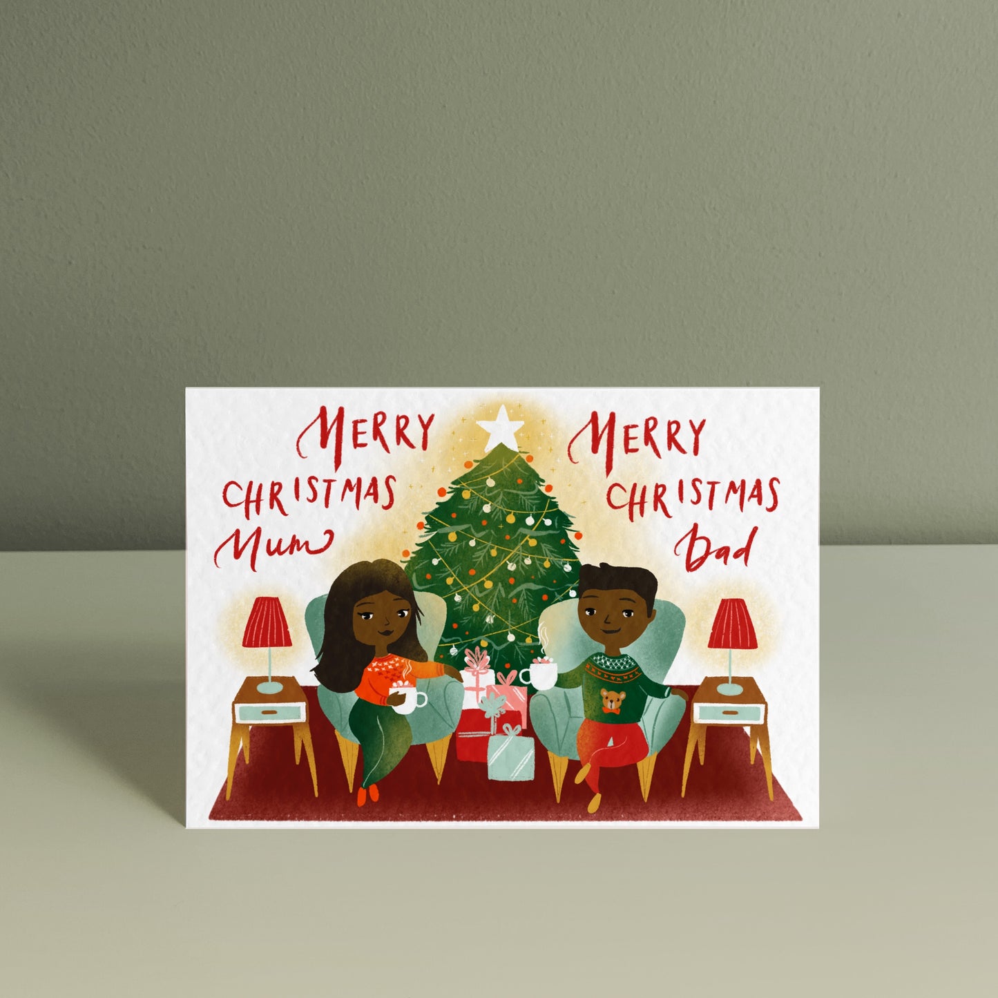 MERRY CHRISTMAS MUM & DAD, Christmas Card Set