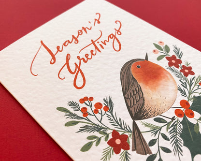 ROBIN SEASON'S GREETINGS, Christmas Card