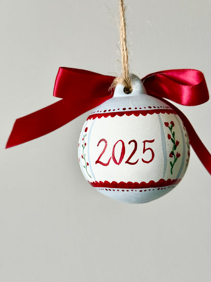 PERSONALISED CHRISTMAS BAUBLE - Hand Painted