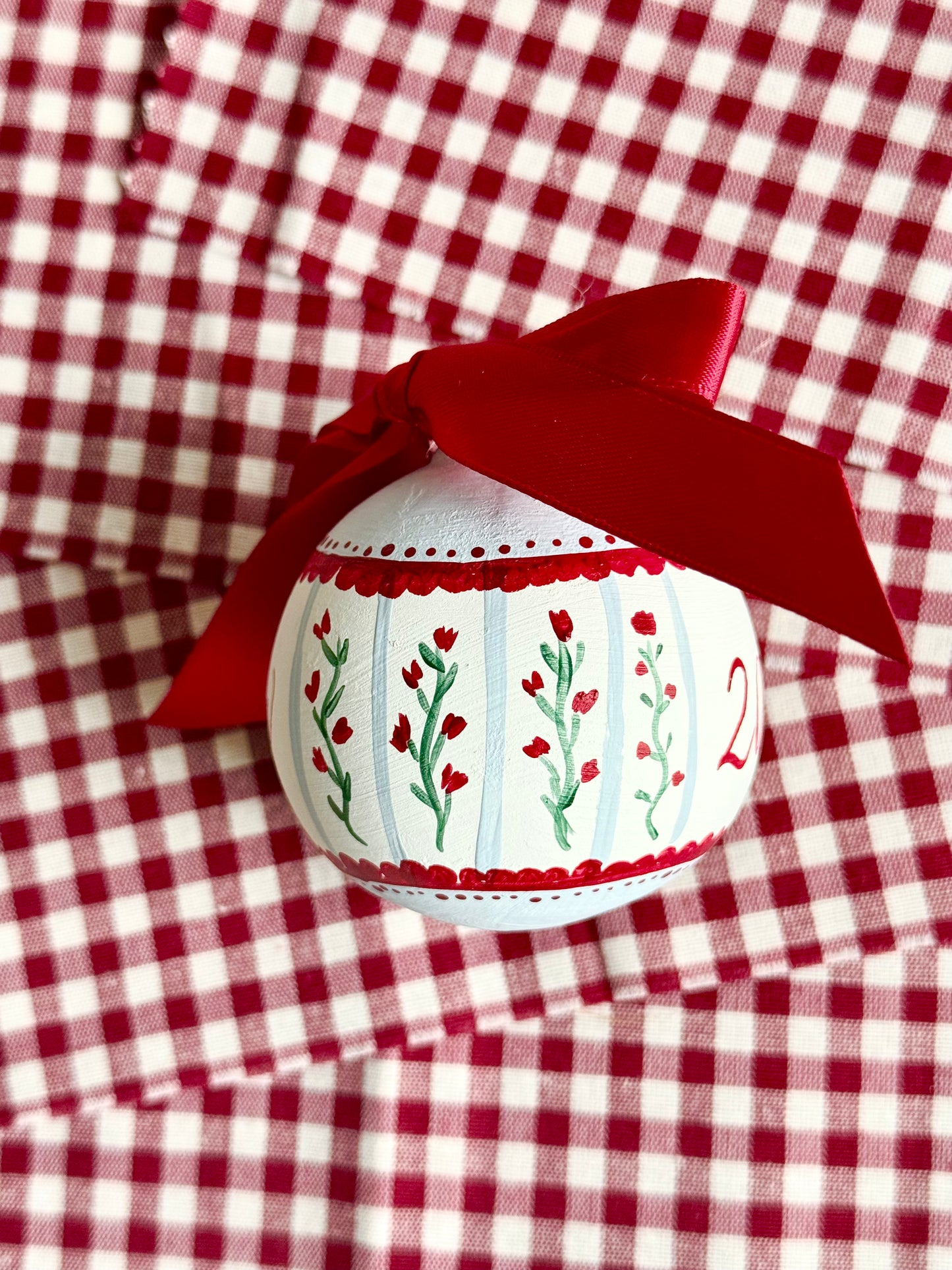 PERSONALISED CHRISTMAS BAUBLE - Hand Painted