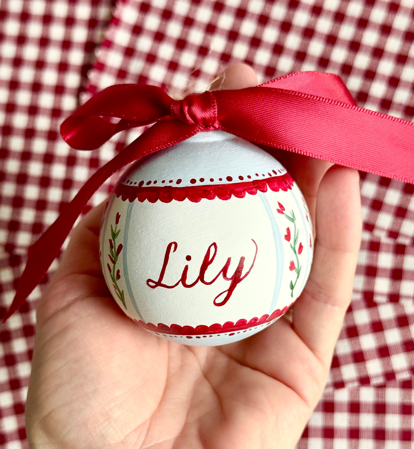 PERSONALISED CHRISTMAS BAUBLE - Hand Painted
