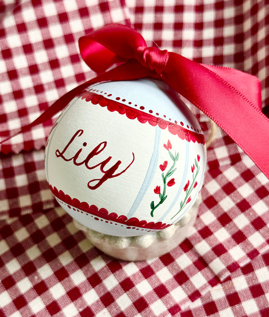 PERSONALISED CHRISTMAS BAUBLE (2025) - Hand Painted