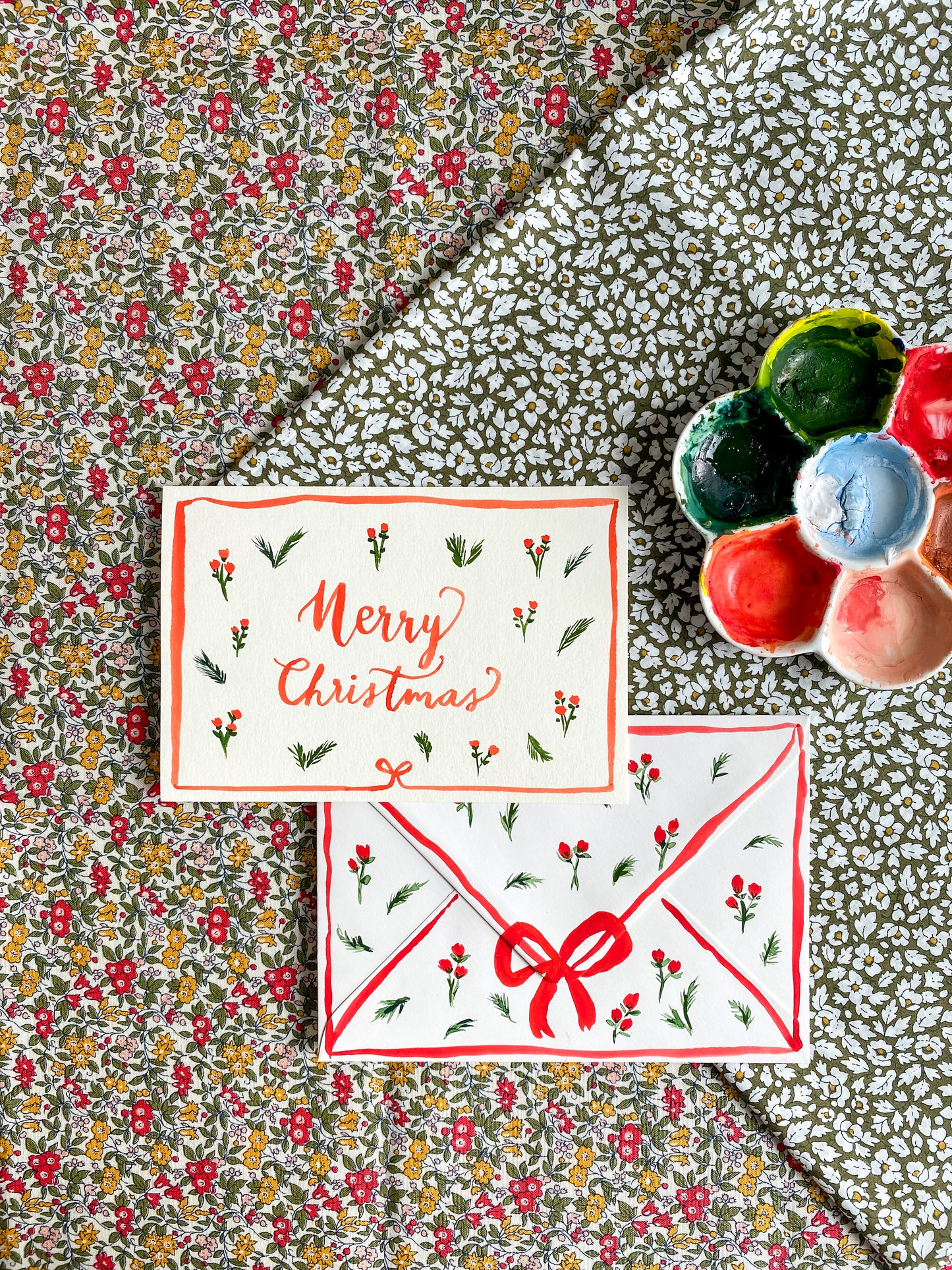 MERRY CHRISTMAS, Original Hand-Painted Set