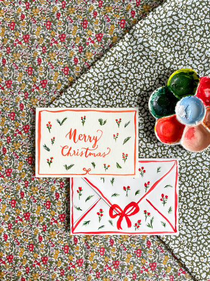 MERRY CHRISTMAS, Original Hand-Painted Set