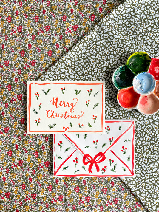 MERRY CHRISTMAS, Original Hand-Painted Set