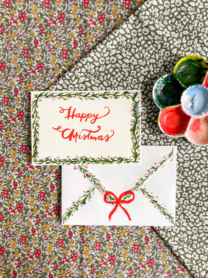 HAPPY CHRISTMAS, Original Hand-Painted Set