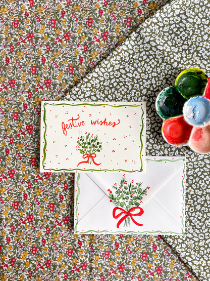 FESTIVE WISHES, Original Hand-Painted Set