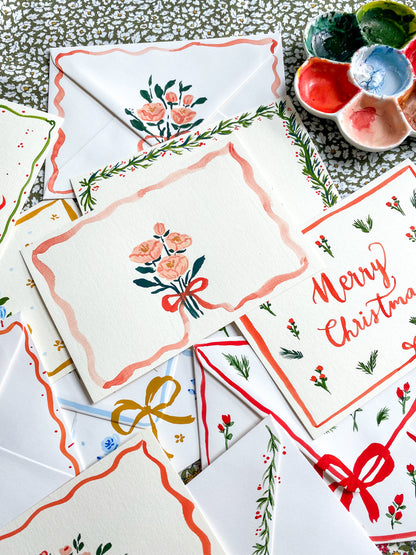 MERRY CHRISTMAS, Original Hand-Painted Set