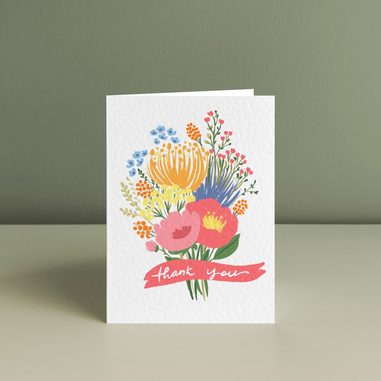 BUNCH OF FLOWERS, Thank You Card