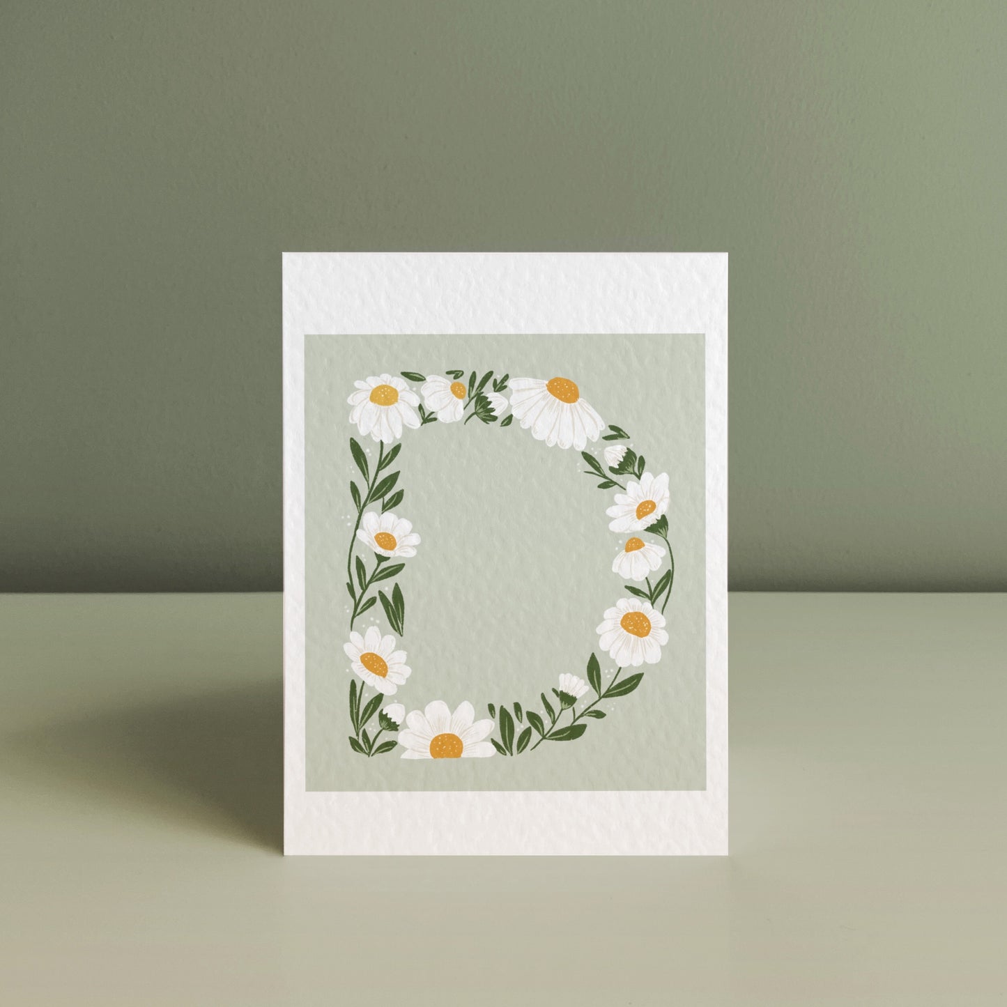 FLORAL LETTER D, Art Print