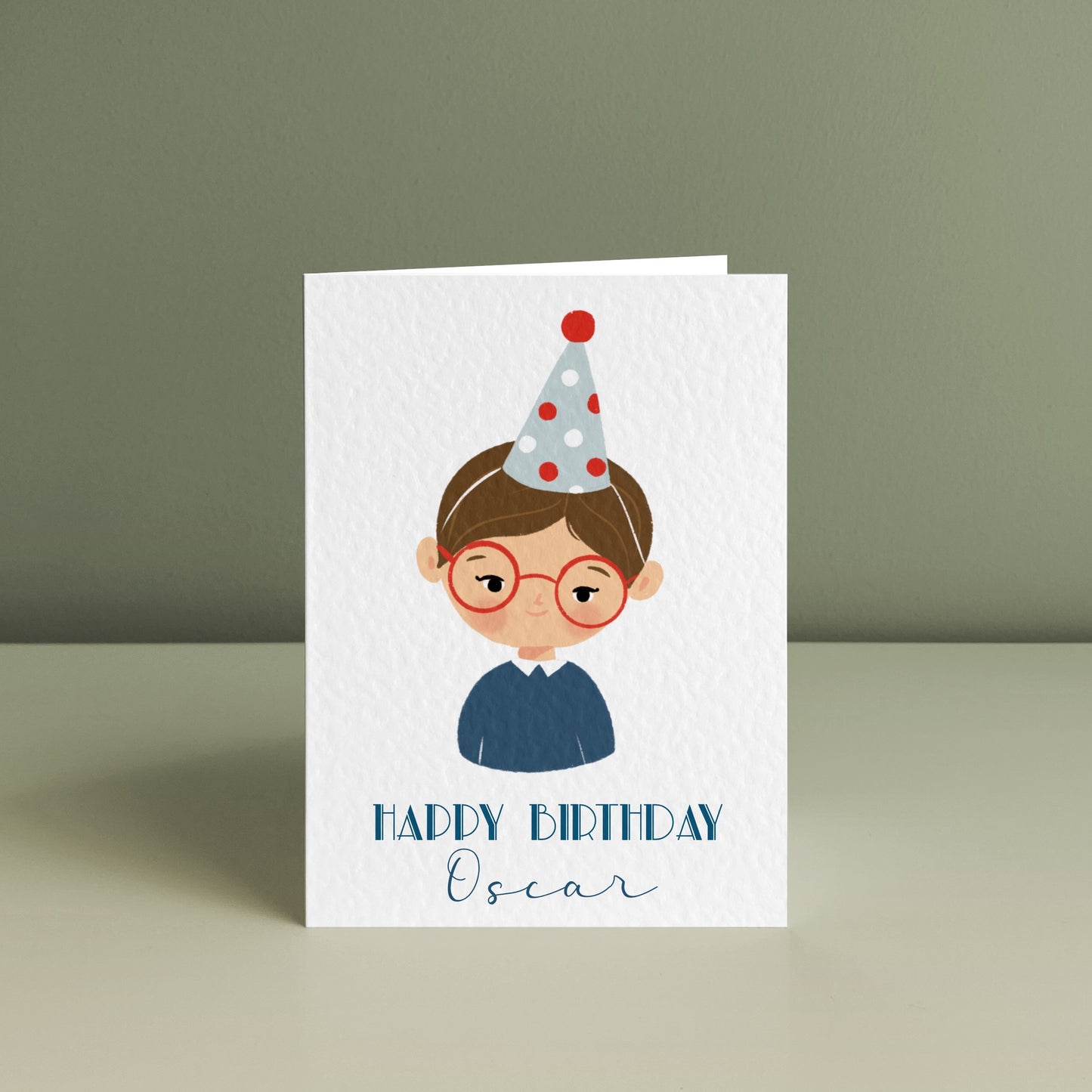 LITTLE BOY, Personalised Birthday Card