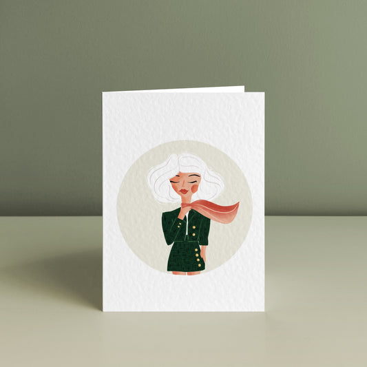 LADY IN TWEED SET, Everyday Card