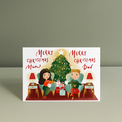 MERRY CHRISTMAS MUM & DAD, Christmas Card Set