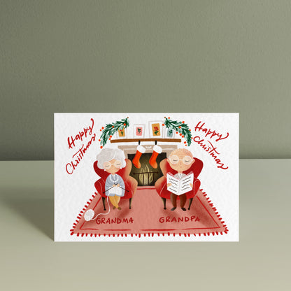 HAPPY CHRISTMAS GRANDMA & GRANDPA, Christmas Card Set