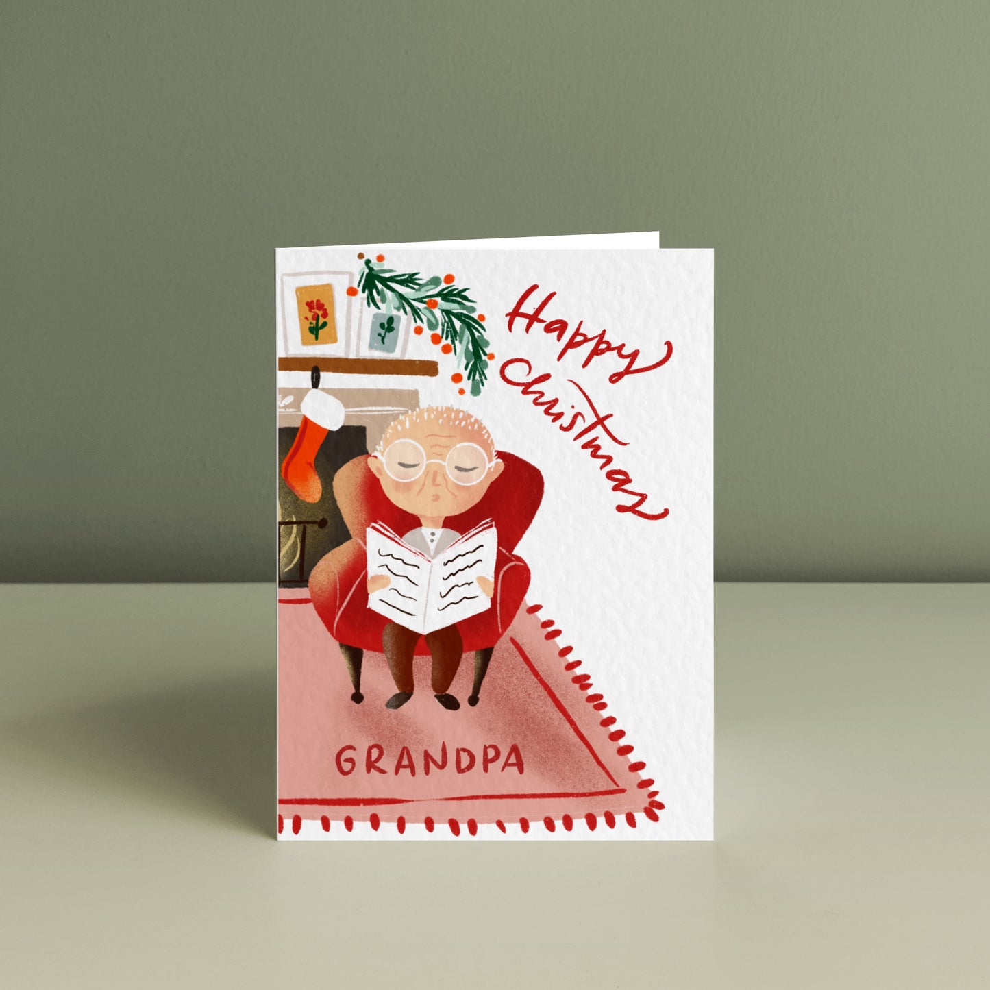 HAPPY CHRISTMAS GRANDPA, Christmas Card