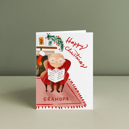 HAPPY CHRISTMAS GRANDPA, Christmas Card
