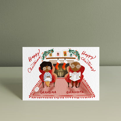 HAPPY CHRISTMAS GRANDMA & GRANDPA, Christmas Card Set