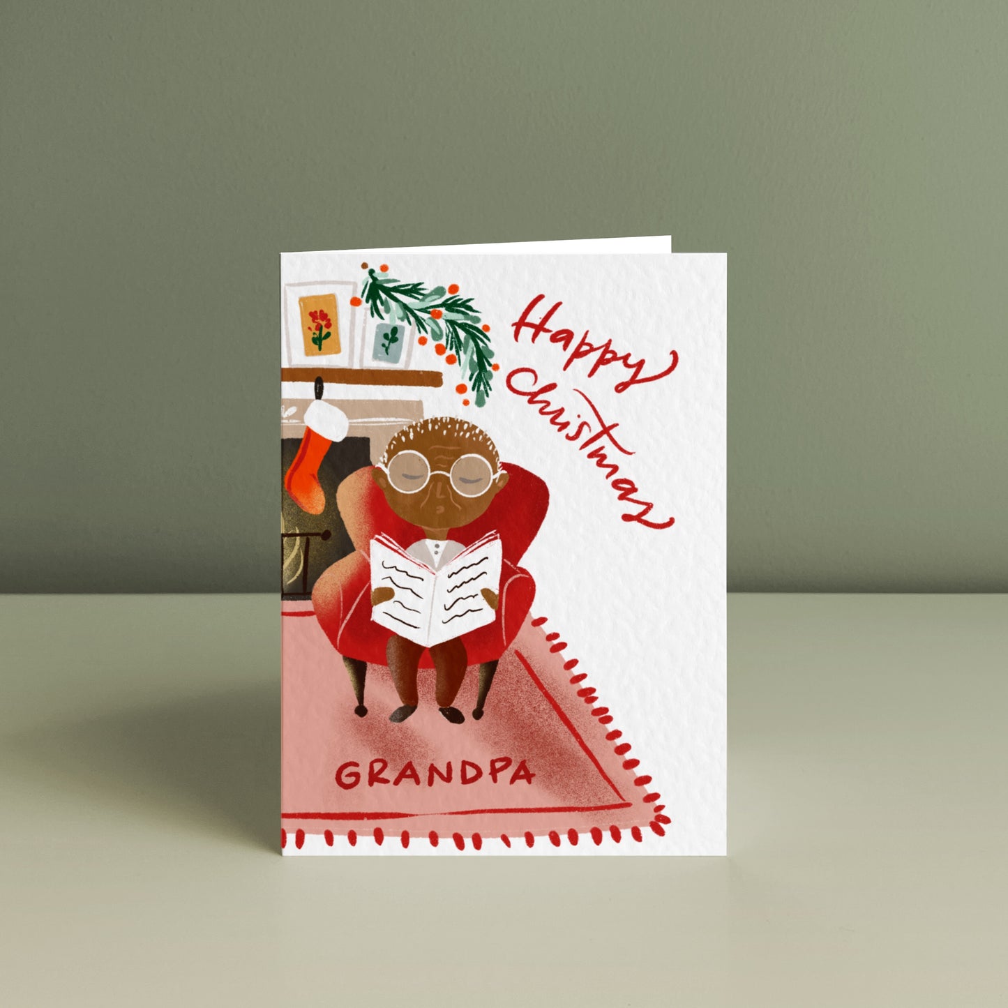 HAPPY CHRISTMAS GRANDPA, Christmas Card