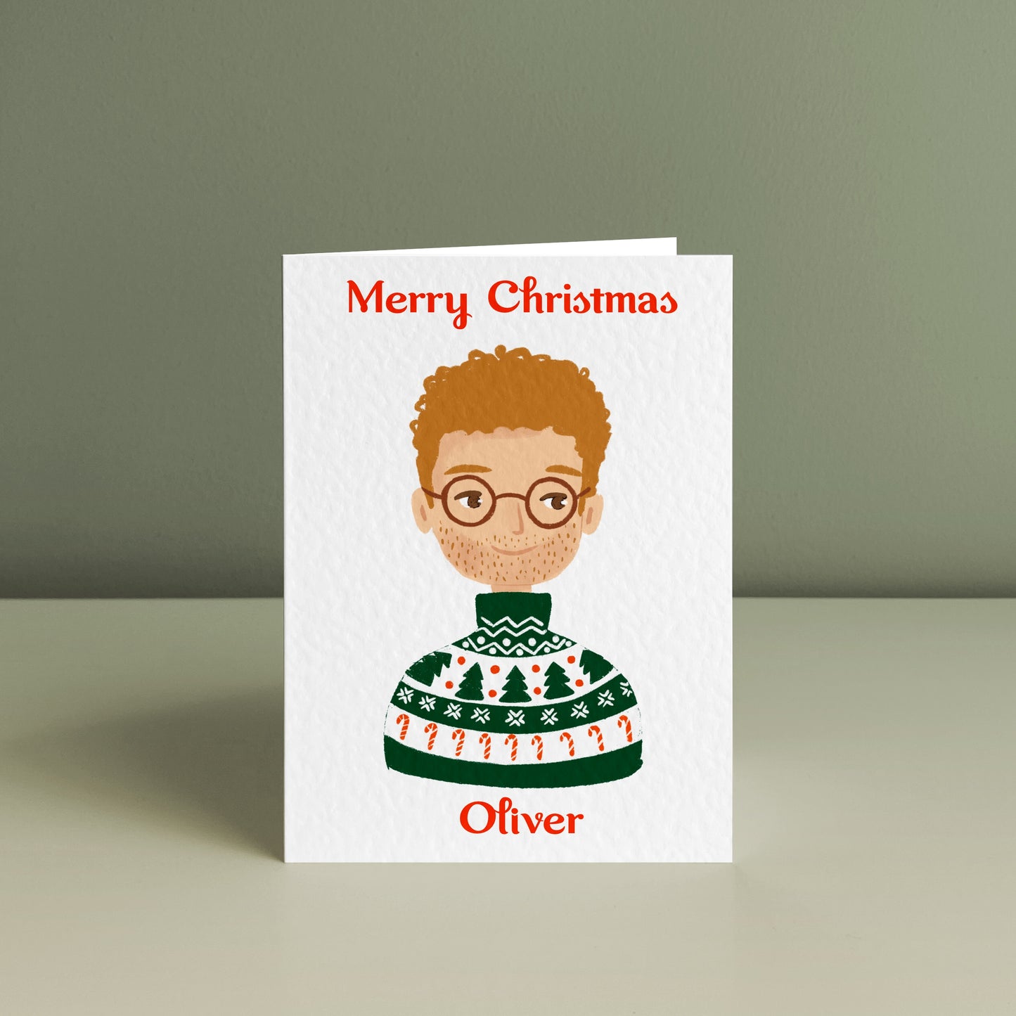 MEN'S HAPPY CHRISTMAS, Personalised Christmas Card