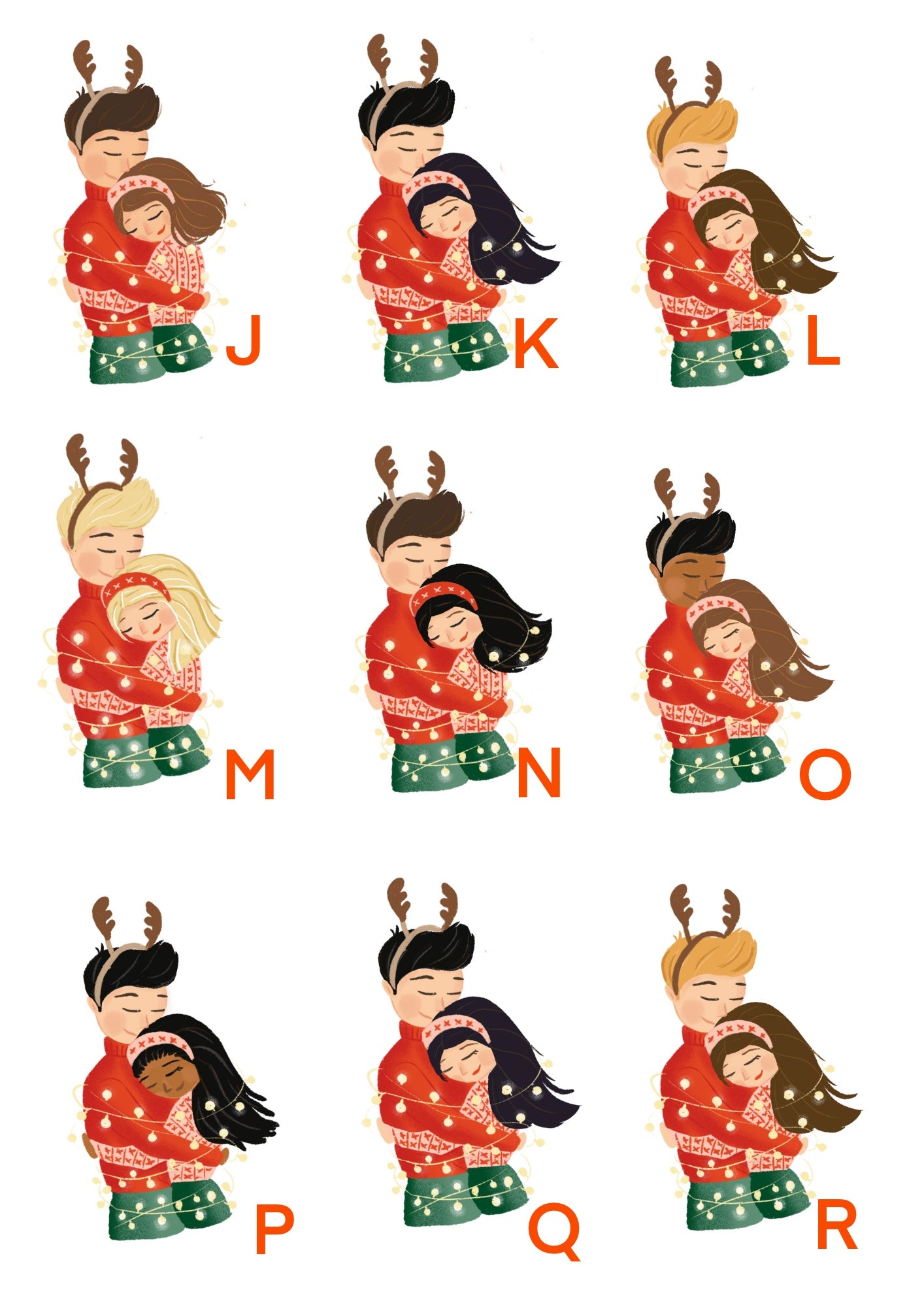 CHRISTMAS LOVE, Personalised Christmas Card