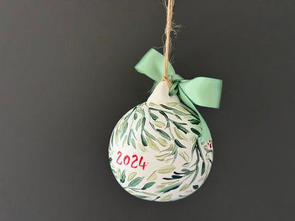 PERSONALISED CHRISTMAS BAUBLE - Hand Painted
