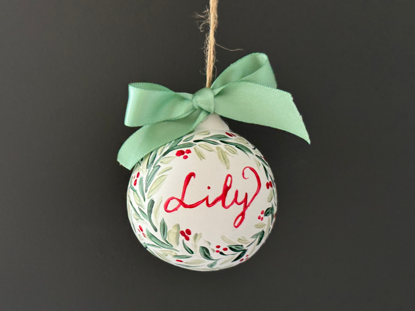 PERSONALISED CHRISTMAS BAUBLE - Hand Painted