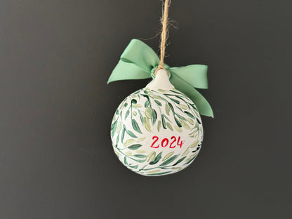 PERSONALISED CHRISTMAS BAUBLE - Hand Painted