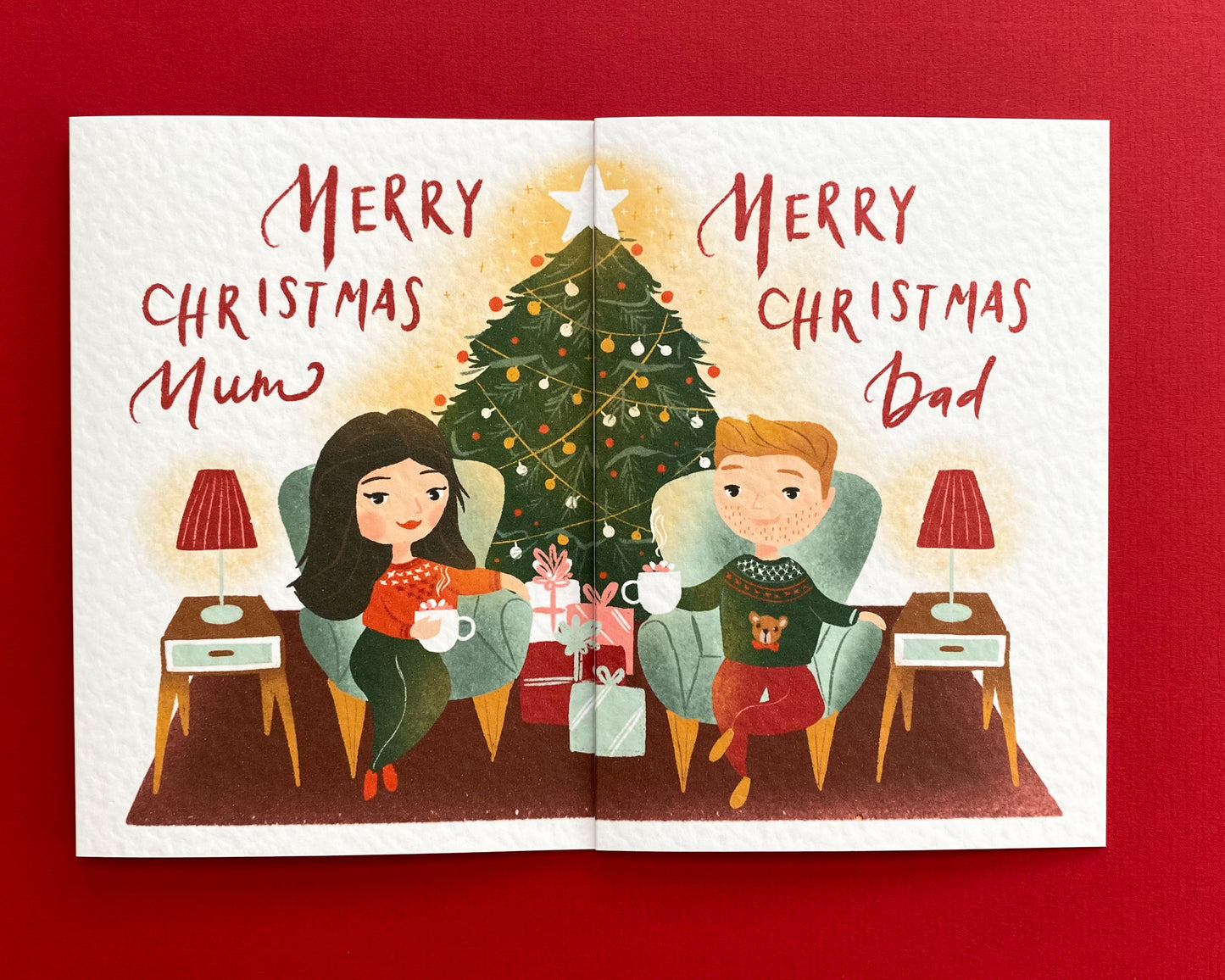 MERRY CHRISTMAS MUM & DAD, Christmas Card Set