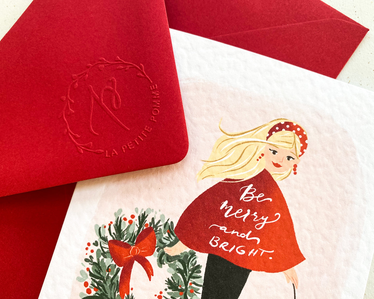 LADY WITH DOG, Christmas Card