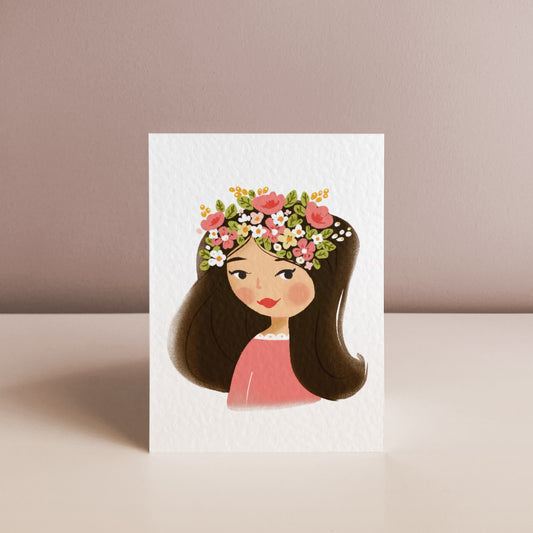 BRUNETTE BEAUTY Art Print