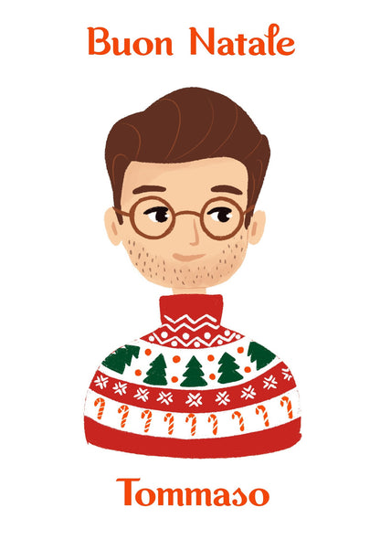 MEN'S HAPPY CHRISTMAS, Personalised Christmas Card