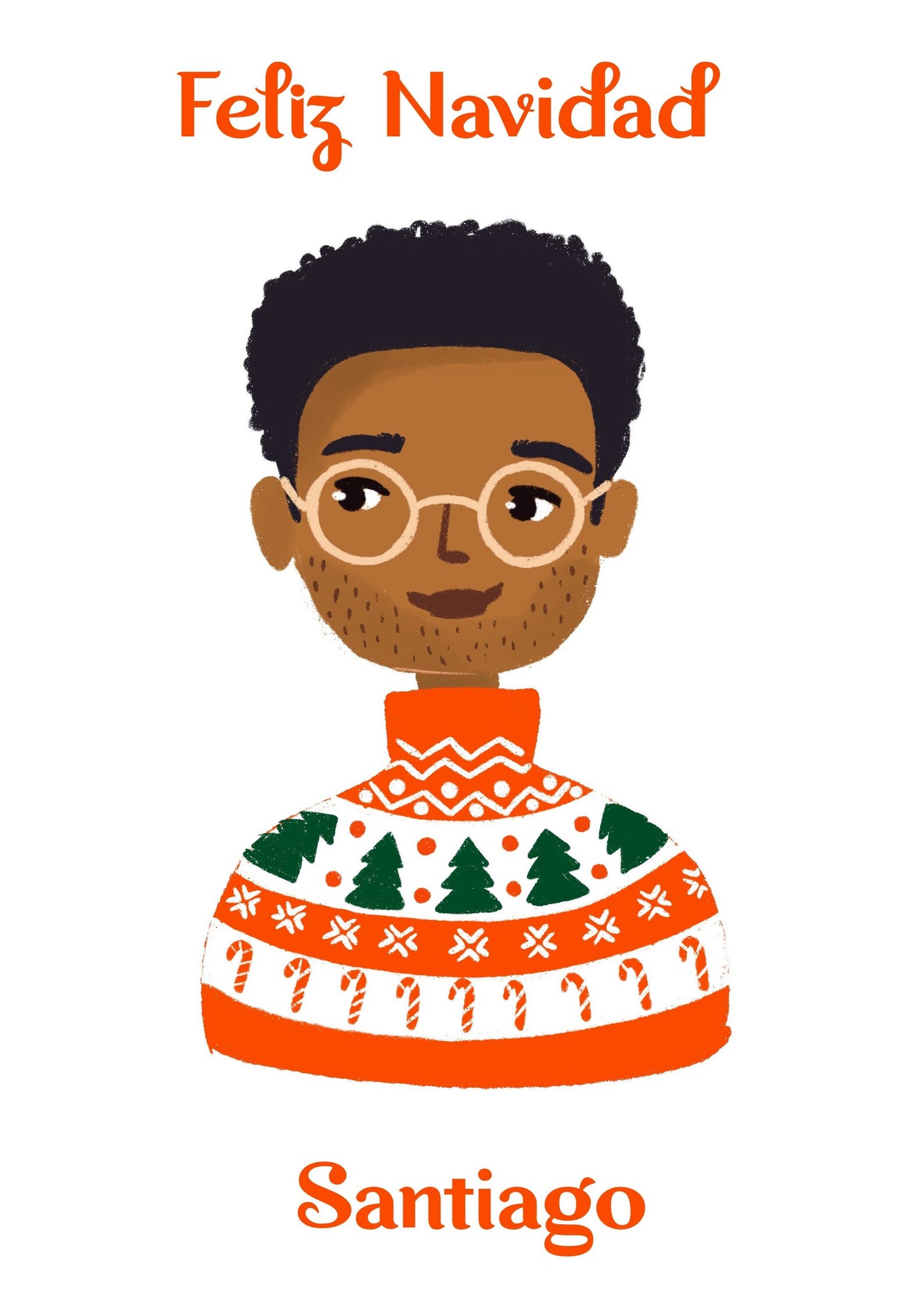 MEN'S HAPPY CHRISTMAS, Personalised Christmas Card