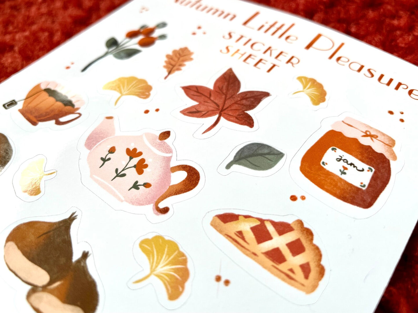 AUTUMN PLEASURES, Sticker Sheet