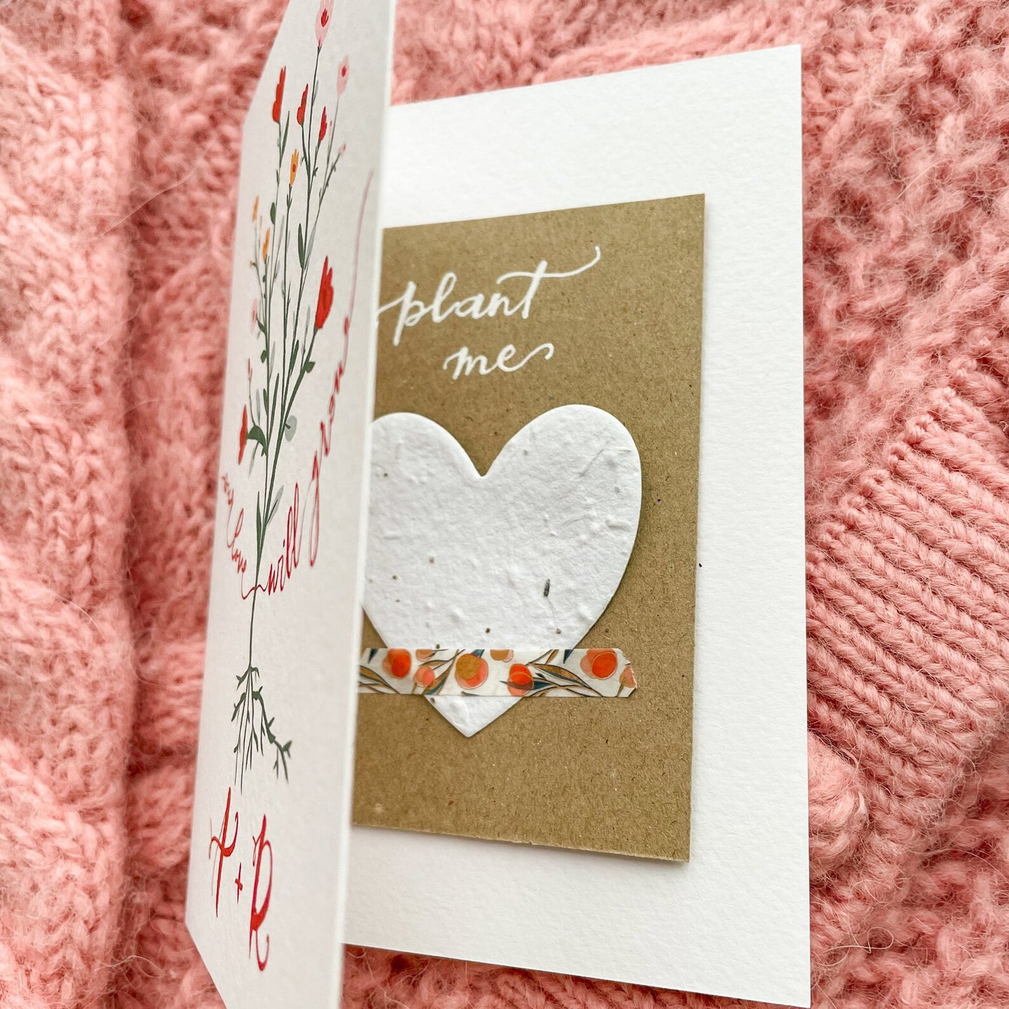 OUR LOVE WILL GROW, Personalised Love Card