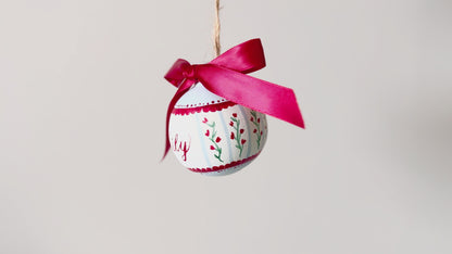 PERSONALISED CHRISTMAS BAUBLE (2025) - Hand Painted