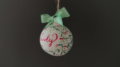 PERSONALISED CHRISTMAS BAUBLE - Hand Painted